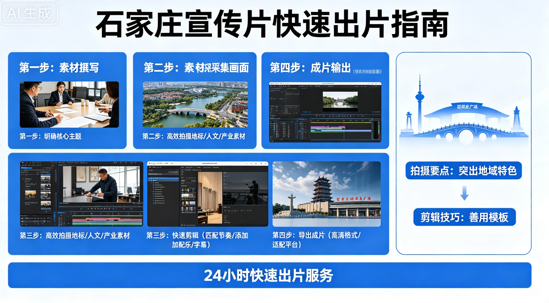 石家庄宣传片拍摄快速出片怎么做？加急成片靠谱攻略